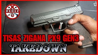 Tisas Zigana PX9 Gen 3 Takedown [upl. by Anaihs890]