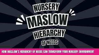 Maslows Hierarchy of Needs Can Transform Your Nursery Environment [upl. by Doherty]