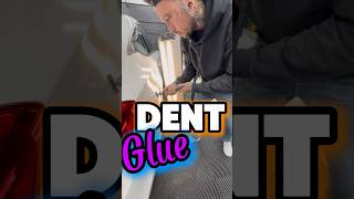 Fix a dent with glue autobodyrepair paintlessdentrepair cardentrepair [upl. by Darmit]