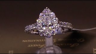 83465  T115ctC040ct  Pear with Round Brilliant Halo and Diamond Shoulders  Platinum [upl. by Neehsas574]