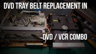 Fixing Daewoo DVD tray not opening in VCR VHS DVD combo  belt replacement [upl. by Nirat962]