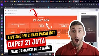 LIVE 2 HARI PAKAI BOT LIVE SHOPEE Aplikasi live shopee pengganti OBS lebih ringan lebih gampang [upl. by Nitaj]