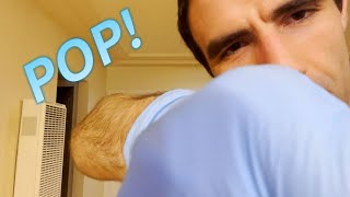 ASMR Resetting and Massaging your Dislocated Shoulder Popping Sounds [upl. by Aneekas]