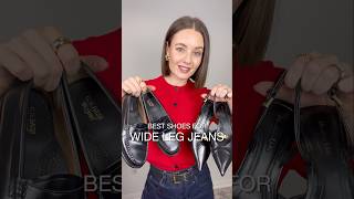 BEST SHOES FOR WIDE LEG JEANS links on LTK styleinspiration fallfashion styletips widelegjeans [upl. by Nile]