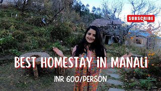 A perfect Budgetfriendly Homestay in Manali  Starts at INR 600 per person  Honest Review [upl. by Killion]