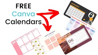 How To Create A FREE Calendar In Canva [upl. by Ken]