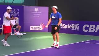 Henri Leconte amp Fabrice Santoro  How To Serve With Your Wrong Hand [upl. by Otila]