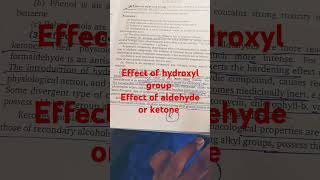 Effect of Hydroxyl group or effect of aldehyde ketone [upl. by Acila]