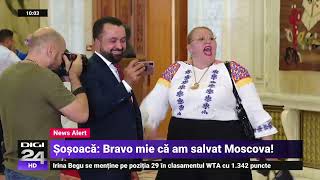 Șoșoacă zbiară în Parlament Am vorbit cu Lukașenko Bravo mie că am salvat Moscova [upl. by Kenrick]