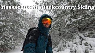 Massachusetts has Backcountry Skiing  Low Speed Base Scraping Powder Skiing RAW [upl. by Nairret]