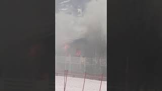 La furia delle fiamme allhotel Miramonti di Campiglio [upl. by Meletius]