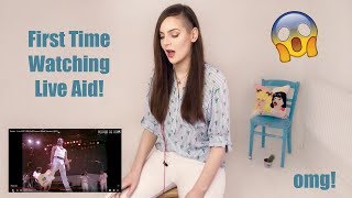 FIRST TIME WATCHING LIVE AID QUEEN  FREDDIE MERCURY REACTION [upl. by Conlan]