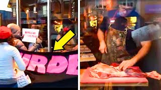 Vegans Protesting Against Restaurant Are Horrified By The Owner’s Revenge [upl. by Dovev142]