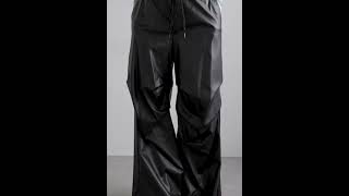 MM6 Maison Margiela Pants Trousers Silky Viscose Shiny Wetlook Black Women  Zalando [upl. by Freed]