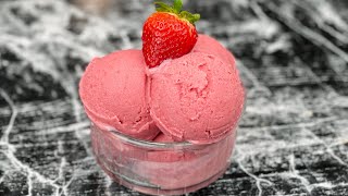 5 minutes et 3 ingrédients pour cette GLACE À LA FRAISE 😍🍓 Sans Sorbetière [upl. by Kokoruda]