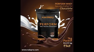 NAKPRO whey perform protein unboxing in Hindi by FITNESS ICON [upl. by Lerraf]