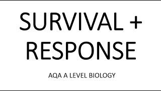 SURVIVAL AND RESPONSE  AQA A LEVEL BIOLOGY  EXAM QUESTIONS RUN THROUGH [upl. by Aicatan683]