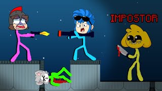 NADIE VE AL IMPOSTOR en STICK FIGHT 😂🔪 MIKECRACK  AMONG US en STICK FIGHT 4 [upl. by Albina416]