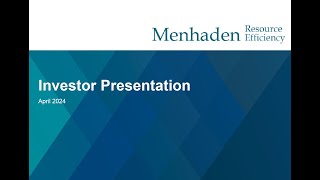 Menhaden Resource Efficiency  Investor Update  23rd April 2024  Ben Goldsmith amp Luciano Suana [upl. by Dirgni]