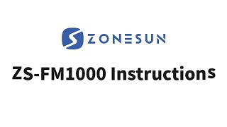 Zonesun ZSFM1000 Instructions [upl. by Ecertal]