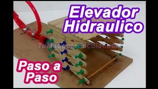 Como hacer elevador hidraulico con materiales caseros🙉 [upl. by Teragram423]