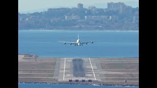 Airbus A380 landing at Nice Côte dAzur Airport [upl. by Latimer]