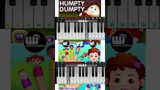 HUMPTY DUMPTY Song Vs The FINGER FAMILY  Easy Piano Tune shorts [upl. by Ennoryt65]