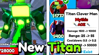 I Got The NEW Titan Clover Man In Toilet Tower Defense Roblox [upl. by Demmy]