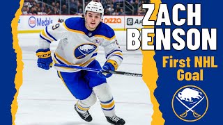 Zach Benson 9 Buffalo Sabres first NHL goal Nov 22 2023 [upl. by Johppah]