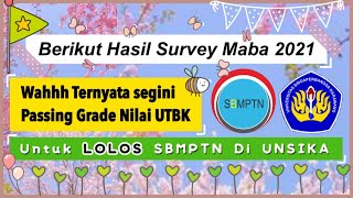 Hasil survey Passing Grade Nilai UTBK untuk Lolos SBMPTN UNSIKA 2022 [upl. by Oriole349]