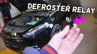 DODGE DART REAR WINDOW DEFROSTER DEFOGGER RELAY LOCATION REPLACEMENT [upl. by Ellertnom624]