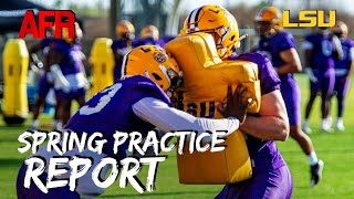 LSU Spring Practice Report Starting CB Battle DLine Rotation WR Depth [upl. by Ellerud]