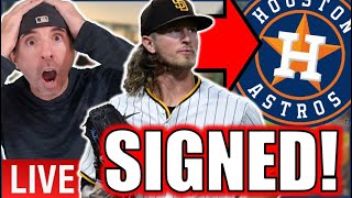 Josh Hader SIGNS With The Houston Astros 🔴 Live Reaction MLB [upl. by Sauncho]