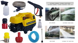 NIRVA High Car Pressure Washer With 2000W 135 Bar 10M Hose steam Pressure Washer [upl. by Mur8]