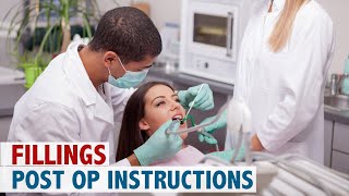 Fillings Post Op Instructions [upl. by Streeto]