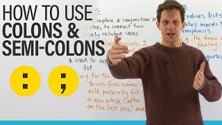 Writing amp Punctuation How to use COLONS amp SEMICOLONS [upl. by Adnilev115]