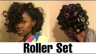 ROLLER SET  RELAXED HAIR [upl. by Leavelle]