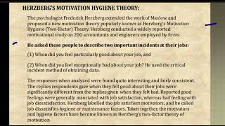 Herzbergs motivation hygine theory  Motivation theory [upl. by Dianemarie]