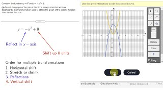 Graph Parabolas Using Transformations of Parent Graph in MyMathLab [upl. by Otrebogir]