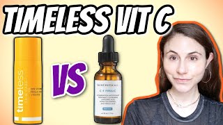 Timeless Skin Care Vitamin C serum vs Skinceuticals CE ferulic  Dr Dray [upl. by Enatan]