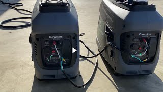 Cummins Onan p2500i generators with 50 amp parallel kit [upl. by Danuloff]