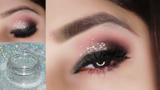 Smokey Glitter Eye Makeup Tutorial  How to apply Glitter on eyes soft glitter eye makeup 2024 Teej [upl. by Niwrud]