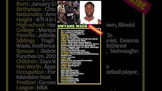 Dwyane Wade Dwyane Wade bio shorts nba basketball [upl. by Farrison]