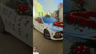 wedding car decoration with love decoration gadi shortvideo voralshort [upl. by Verdie121]