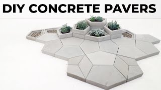 How to Make Concrete Pavers  DIY CONCRETE PATIO PROJECT [upl. by Shurlock]