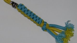 Paracord knüpfen eckig mit Perle in Deutsch [upl. by Singer]