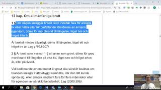 Straffrätt  Del 4  Brottsbalkens indelning [upl. by Ytsirt]