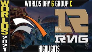 HLE vs RNG Highlights  Worlds 2021 Day 6 Group C  Hanwha Life Esports vs Royal Never Give Up [upl. by Itoc653]