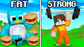 FAT MILO and STRONG CHIP Build Battle in Minecraft  Maizen [upl. by Schnurr]