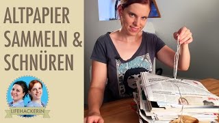 Zeitungen clever bündeln I Einfache Papiersammlung I Recycling Lifehack [upl. by Akimahs735]